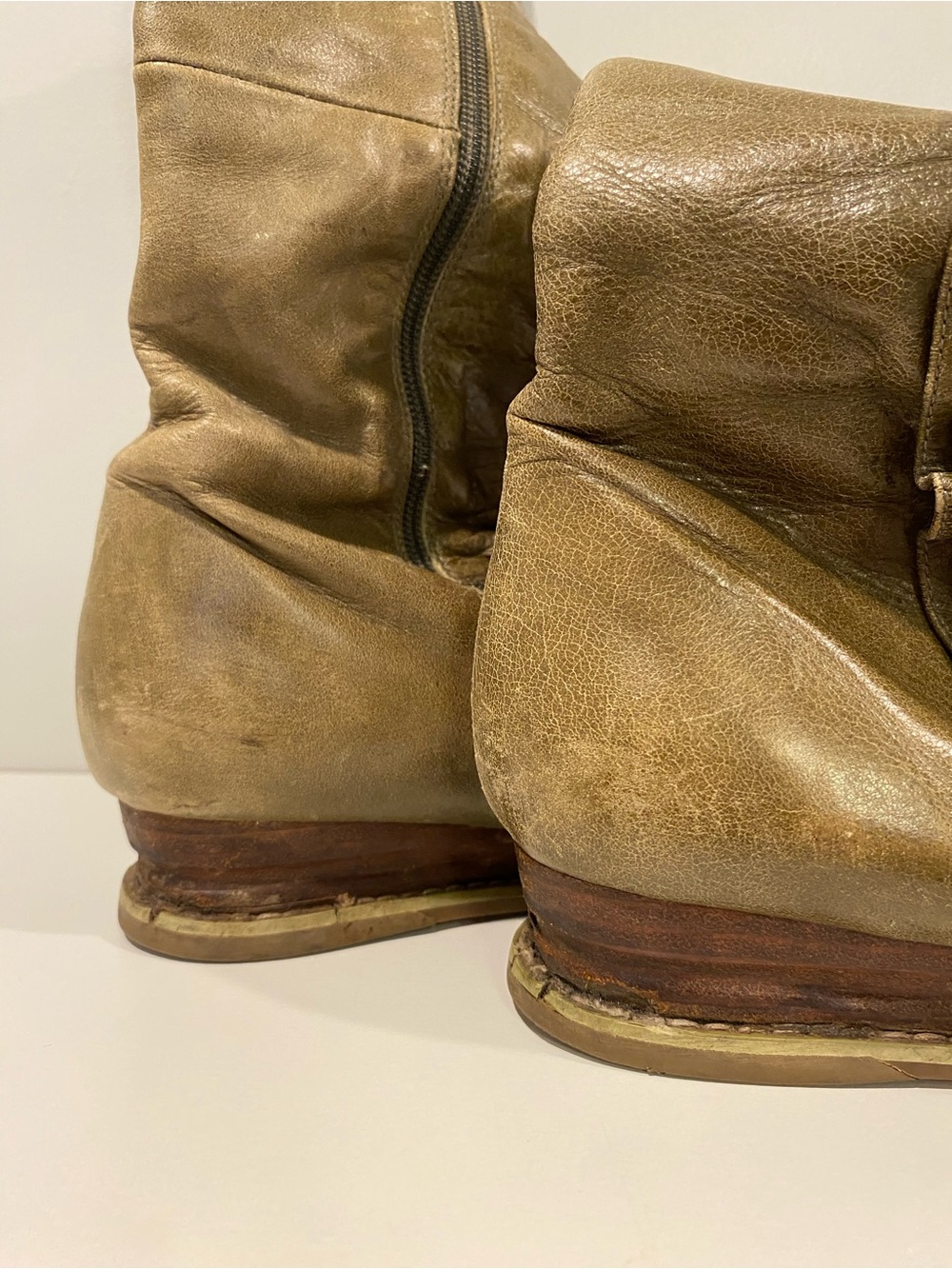 Rare Olive Miz Mooz “Bloom” Tall Leather Button Boots - Picture 14 of 15